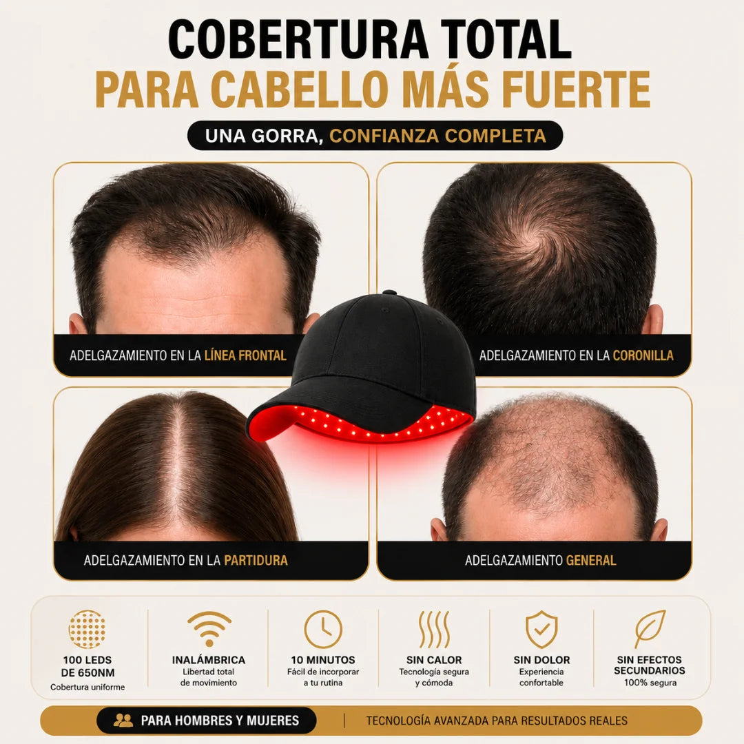 Folux Pro — Gorra LED Capilar 650nm